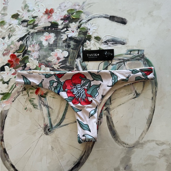 LAST PRICE ππ€TAVIK minimal coverage floral print swimming bottom π - Picture 2 of 8